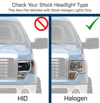 Raxiom 09-14 Ford F-150 Axial OEM Style Rep Headlights- Chrome Housing- Smoked Lens