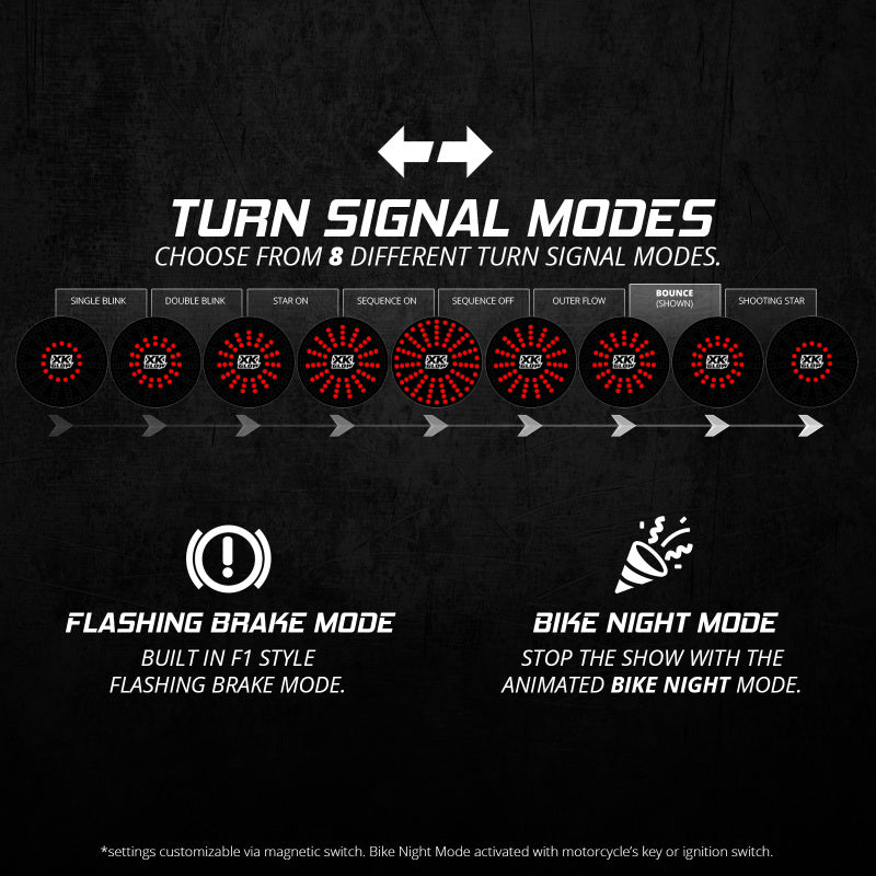 XK Glow Pro Series MotoTurnz - 1156 Flat Style Rear