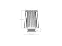 aFe POWER Universal Clamp-On Air Filter w/ D2 Dura-Dry Media - 3in F x 6in B x 4-3/4in T x 7in H