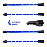 XK Glow Single Color XKGLOW UnderglowLED Accent Light Car/Truck Kit Blue - 4x8In