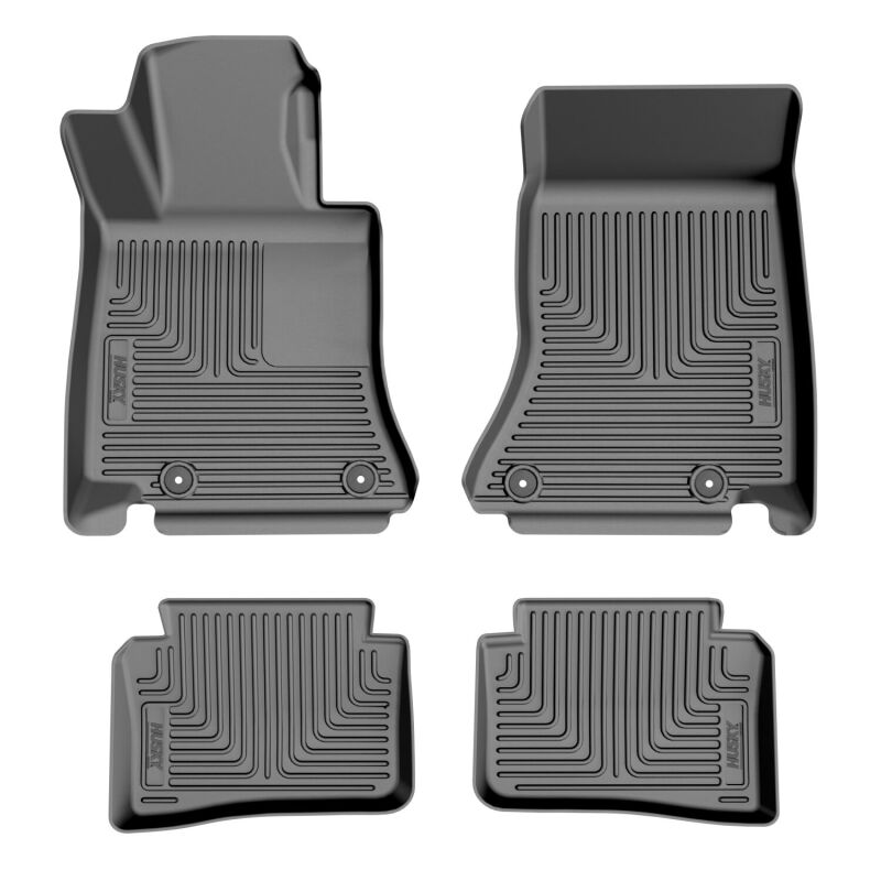 Husky Liners 22-25 Mercedes-Benz C300 WeatherBeater Front & 2nd Row Floor Liners - Black