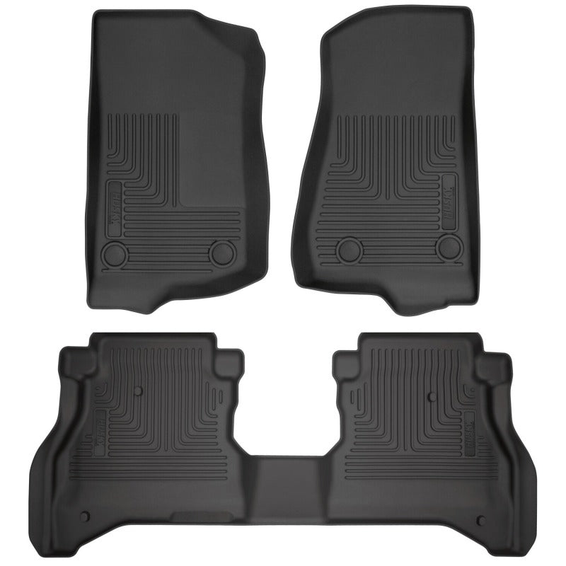 Husky Liners 20-26 Jeep Gladiator WeatherBeater Front & 2nd Row Floor Liners - Black