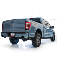 AWE Tuning 2021+ Ford F-150 Tremor (w/ Bumper Cutouts) 0FG Resonated Cat-Back - Diamond Black Tips