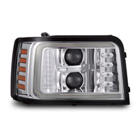 AlphaRex Projector Headlights, Chrome w/ Activation Light, Sequential Signal