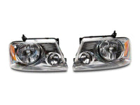 Raxiom 04-08 Ford F-150 Axial Series OEM Style Replacement Headlights- Chrome Housing (Clear Lens)