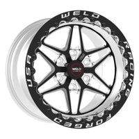 Weld S81 17x10 / 5x115 BP / 5.2in BS Black Wheel (High Pad) - Black Single Beadlock MT