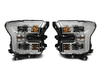 Raxiom 15-17 Ford F-150 Projector Headlights with LED Accent- Chrome Housing- Clear Lens