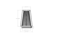 aFe POWER Universal Clamp-On Air Filter w/ D2 Dura-Dry Media - 3-1/2in F x 5in B x 3-1/2in T x 7in H
