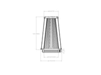 aFe POWER Universal Clamp-On Air Filter w/ D2 Dura-Dry Media - 3-1/2in F x 5in B x 3-1/2in T x 8in H