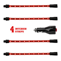 XK Glow Single Color XKGLOW UnderglowLED Accent Light Car/Truck Kit Red - 4x8In