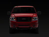 Raxiom 04-08 Ford F-150 Axial Series LED Proj Headlights/Seq LED Bar- Black- Clear Lens
