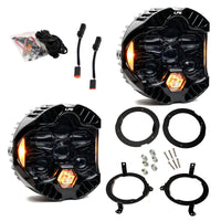 Baja Designs 18-25 Jeep Wrangler JL/20-25 Gladiator JT (w/Halogen) DOT LP6 LED Headlight Kit - Amber