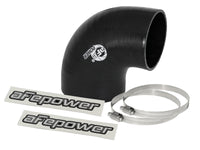 aFe Magnum FORCE Intake Coupling Kit (3-1/2 IN to 3 IN ID x 90 Deg.) Elbow Reducing Coupler - Black