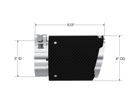 MBRP Universal Carbon Fiber Tip 3in ID / 4in OD Out / 6.13in Length Angle Cut Dual Wall