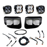 Baja Designs 20-22 Ford SD Squadron Pro/SAE 2.0 Dual Fog Pocket Kit Upfitter (SAE Fog) - Clear