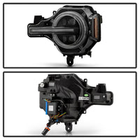 Spyder 21-24 Ford Bronco High-Power LED Headlights - Black (PRO-YD-FB21LEDAP-SEQSBGR-BK)