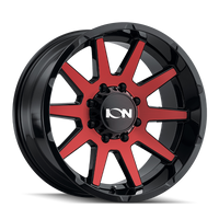 ION Type 143 20x9 / 8x170 BP / 18mm Offset / 125.2mm Hub Gloss Black/Red Machined Wheel