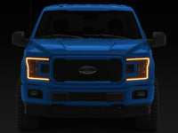 Raxiom 18-20 Ford F-150 CXR Series LED Headlights with Amber DRL- Black Housing- Clear Lens