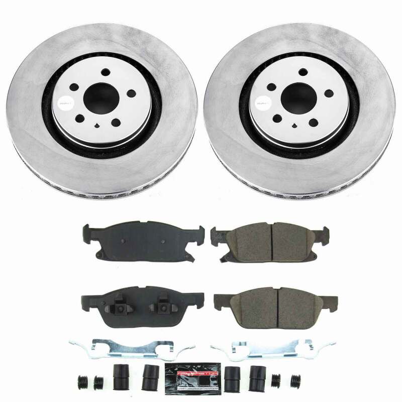 Power Stop 19-21 Ford Edge Front Z23 Coated Brake Kit