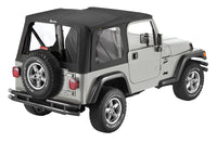 Bestop 97-02 Jeep Wrangler TJ Replace A-Top (Black Sailcloth Clear Windows No Door Skins Included)