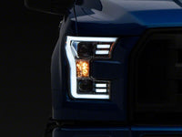 Raxiom 15-17 Ford F-150 Projector Headlights with LED Accent- Chrome Housing- Clear Lens