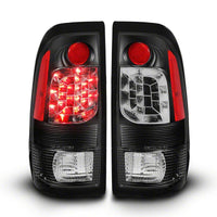 Raxiom 97-03 Ford F-150 Styleside LED Tail Lights- Black Housing- Red/Clear Lens