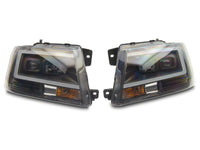 Raxiom 04-08 Ford F-150 Axial Series Projector Headlights- Black Housing- Clear Lens