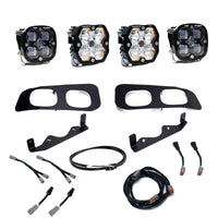 Baja Designs 2023+ Ford Super Duty Squadron Pro/SAE 2.0 Dual Fog Pocket Kit (SAE Fog) - Clear