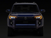 Raxiom 14-24 Toyota 4Runner CXR Series LED Headlights with Amber DRL- Black Housing- Clear Lens