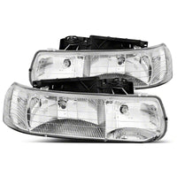Raxiom 99-02 Chevrolet Silverado 1500 Axial Series Euro Headlights- Chrome Housing- Clear Lens