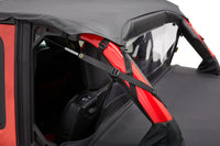 Bestop 18-26 Jeep Wrangler JL 4-Door Header Safari Cable Style Bikini (Black Diamond)