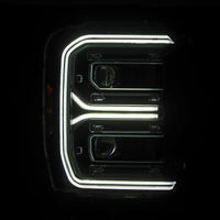 AlphaRex 23-26 Ford F-250 SD LUXX LED Proj Headlights Blk w/Activ Light/Seq Signal/Switchback