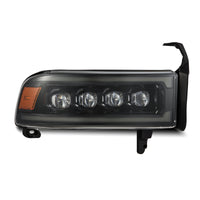 AlphaRex 94-01 RAM 1500 NOVA LED Proj Headlights Alpha-Blk w/Activ Light/Seq Signal/SB DRL