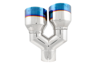 MBRP Burnt End Tip 2.5 ID Dual 4 OD Out 9.55 length Single wall 304 Stainless Steel Pass Side