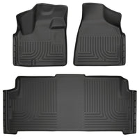 Husky Liners 08-20 Dodge Grand Caravan Weatherbeater Front & 2nd Seat Floor Liners - Black