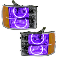 Oracle Lighting 07-13 GMC Sierra Pre-Assembled LED Halo Headlights -UV/Purple
