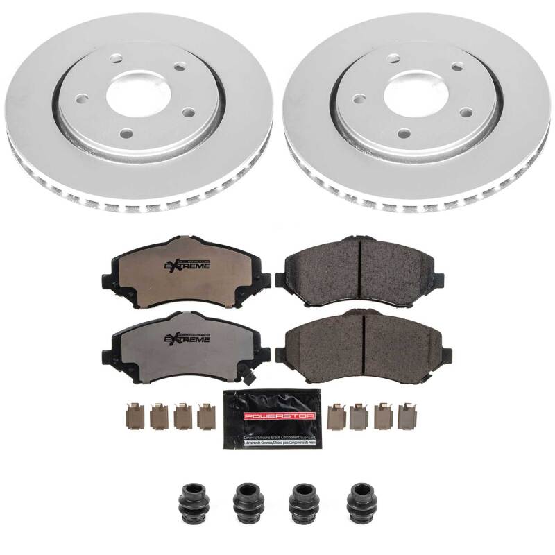 Power Stop 08-16 Chrysler Town & Country Front Z36 Coated Truck & Tow Brake Kit