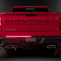 Putco 21-23 Ford F-150 60In Direct Fit Red Blade Kit Tailgate Bars w Factory LED Taillamps