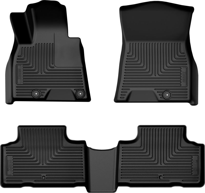 Husky Liners 21-24 Genesis GV80 WeatherBeater Front & 2nd Row Floor Liners - Black