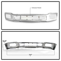 Spyder 18-20 Ford F150 XLT/Lariat w/ Fog Lights Hole Front Bumper - Chrome (FB-FF15018X-FOG-C)