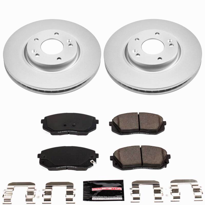 Power Stop 2017 Kia Optima Front Z23 Coated Brake Kit