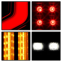 Spyder 05-21 Nissan Frontier Clear Light Bar LED Tail Lights - Black (ALT-YD-NF05AP-GR-LED-BK)