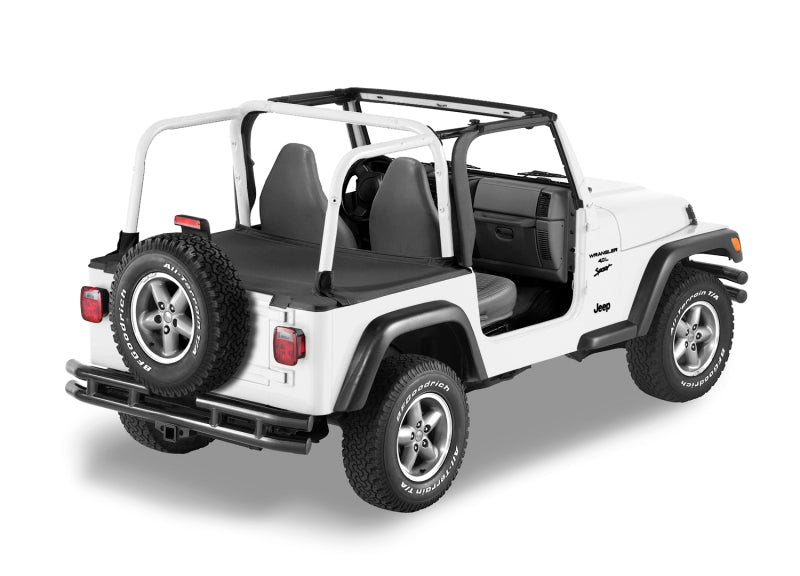 Bestop 97-02 Jeep Wrangler TJ Duster Deck Cover (Black Denim Factory Hardtop)