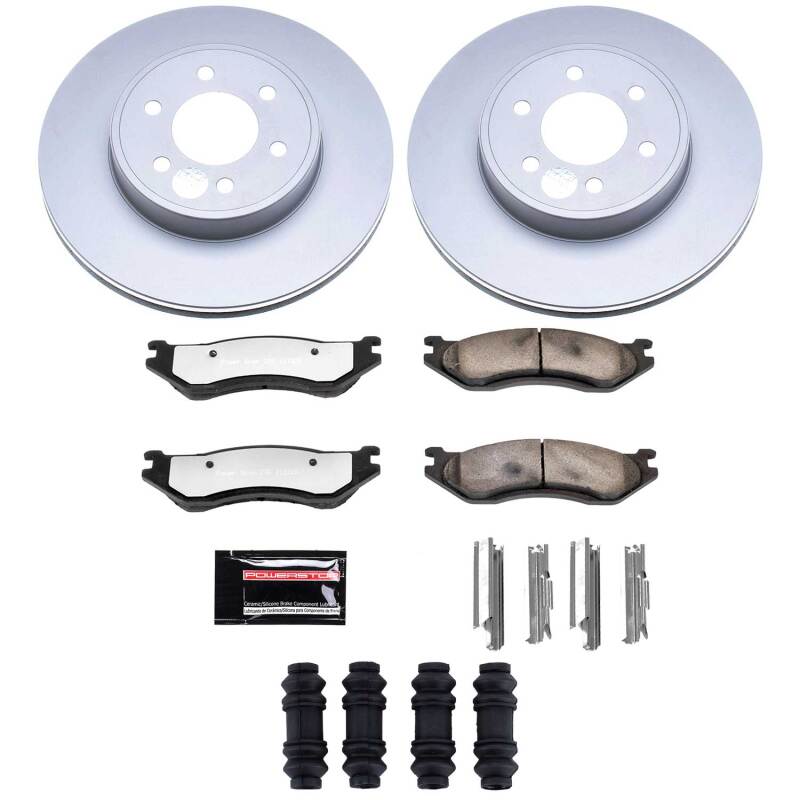 Power Stop 2003 Dodge Durango Front Z36 Coated Truck & Tow Brake Kit