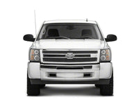 Raxiom 07-13 Chevrolet Silverado 1500 LED Halo Projector Headlights- Black Housing- Clear Lens