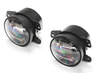 Raxiom 07-18 Jeep Wrangler JK Axial Series LED Angel Eye Fog Lights- Amber and White