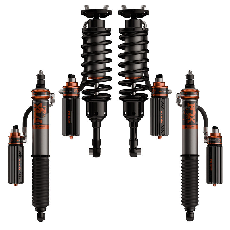 Fox 25-26 Toyota 4Runner 3.2 Factory Race Live Valve Front & Rear Coilovers (2-3in F / 0-2in R)