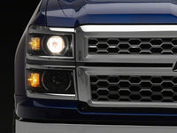 Raxiom 14-15 Chevrolet Silverado 1500 OE Projector Headlights/Chrome Trim- Black- Clear Lens