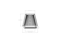 aFe POWER Universal Clamp-On Air Filter w/ D2 Dura-Dry Media - 4in F x 6in B x 4in T x 5in H