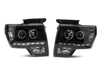 Raxiom 09-14 Ford F-150 G2 Super White LED Halo Projector Headlights- Black Housing- Clear Lens